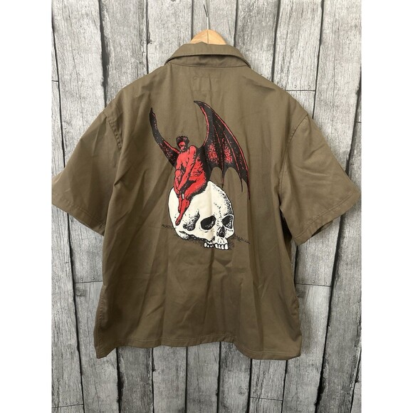 Welcome Nephilim Zip-Up Twill Work Shirt - Picture 2 of 5